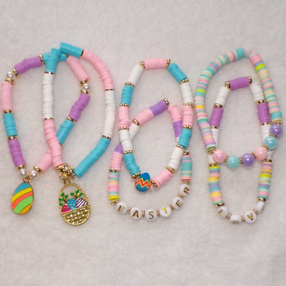 Easter Stretch Charm Bracelet 6PC Set - Picture 3 of 6